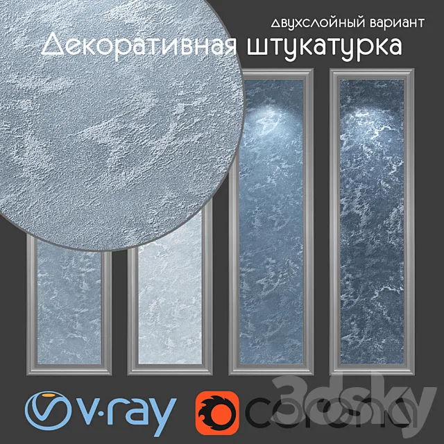 Decorative plaster two-layer option 508 3D Model