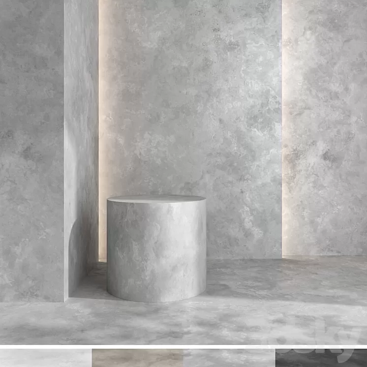 Decorative plaster v06 3D Model Free