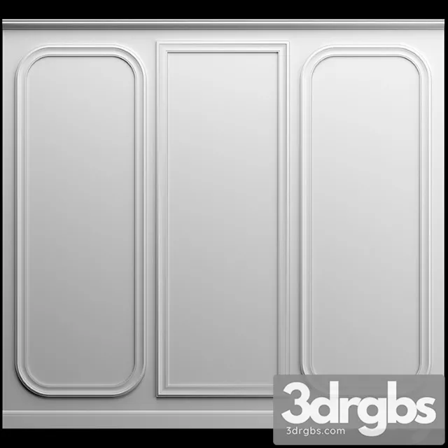 Decorative plaster Wall molding 2 2 3D Model Free