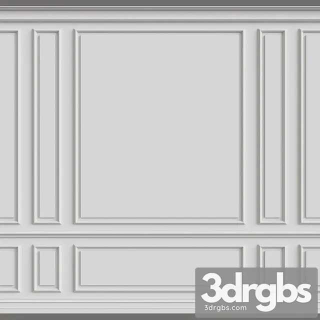 Decorative plaster Wall molding 2 3D Model Free