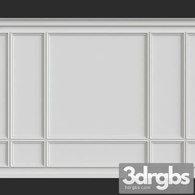 Decorative plaster Wall molding_23 3D Model Free