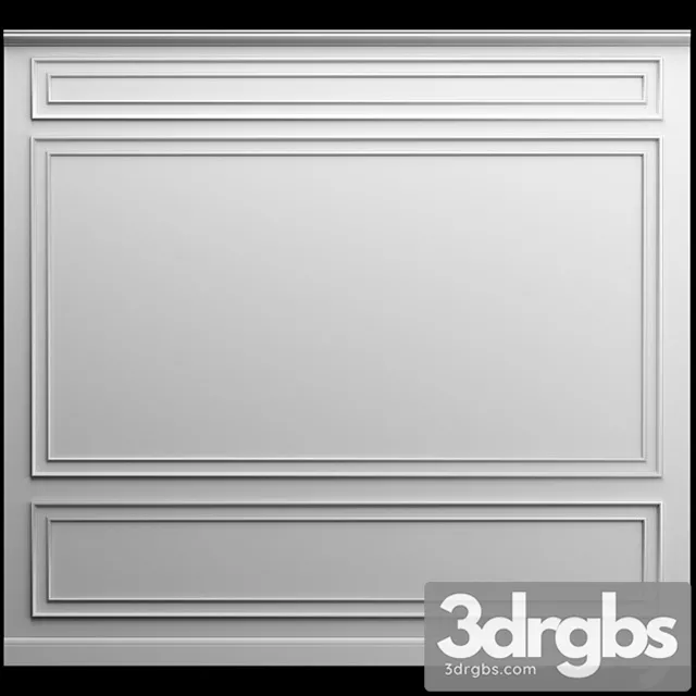 Decorative plaster Wall molding_2_2 3D Model Free