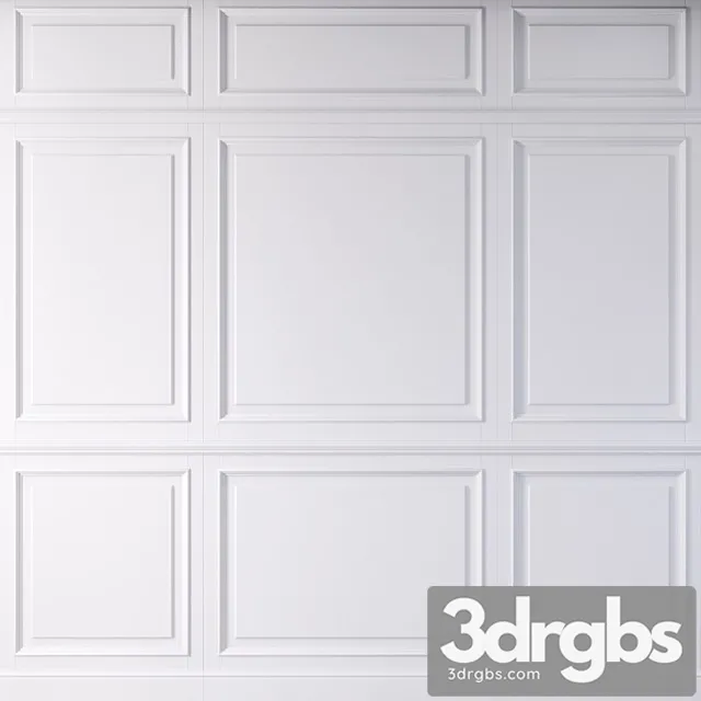 Decorative plaster Wall panel 3D Model Free