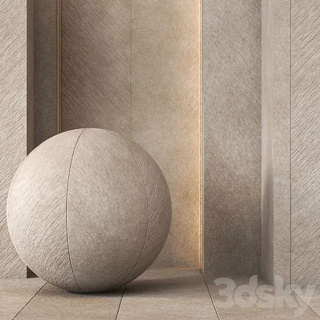 Decorative Plaster wall Texture 3D Model