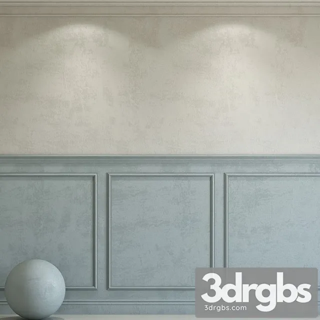 Decorative plaster with molding 100 3D Model Free