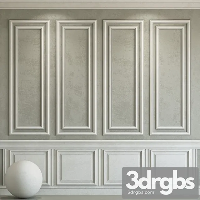 Decorative plaster with molding 107 3D Model Free