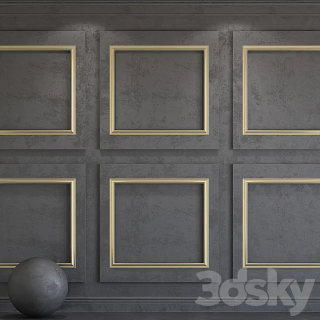 Decorative plaster with molding 148 3D Model