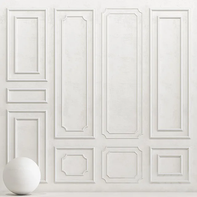 Decorative plaster with molding 16 3D Model