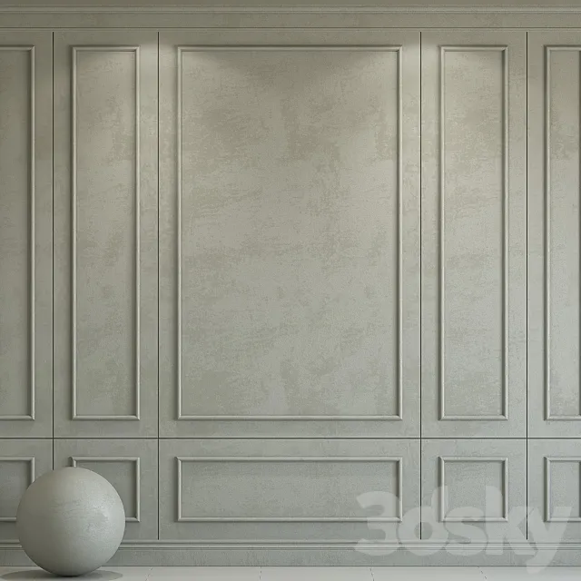 Decorative plaster with molding 171 3D Model