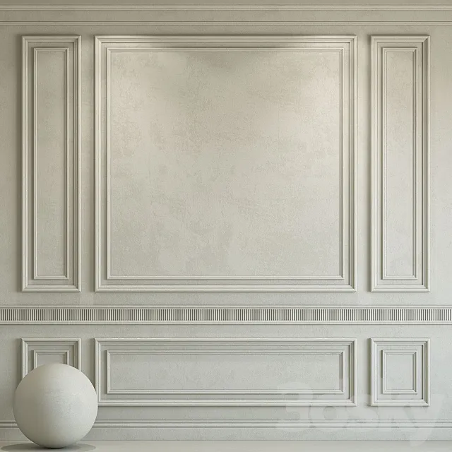 Decorative plaster with molding 185 3D Model
