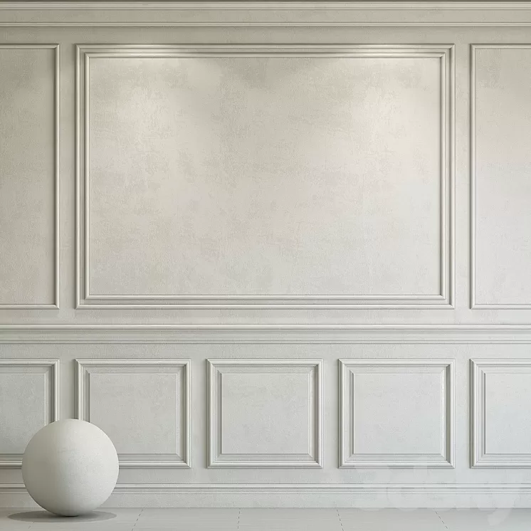 Decorative plaster with molding 228 3D Model