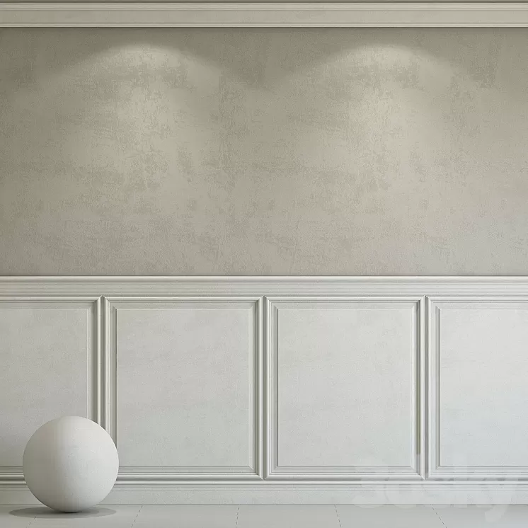 Decorative plaster with molding 229 3D Model Free