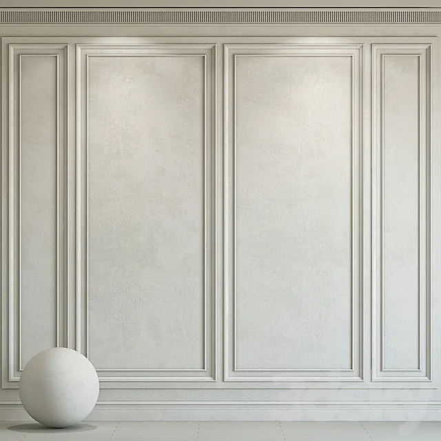 Decorative plaster with molding 235 3D Model
