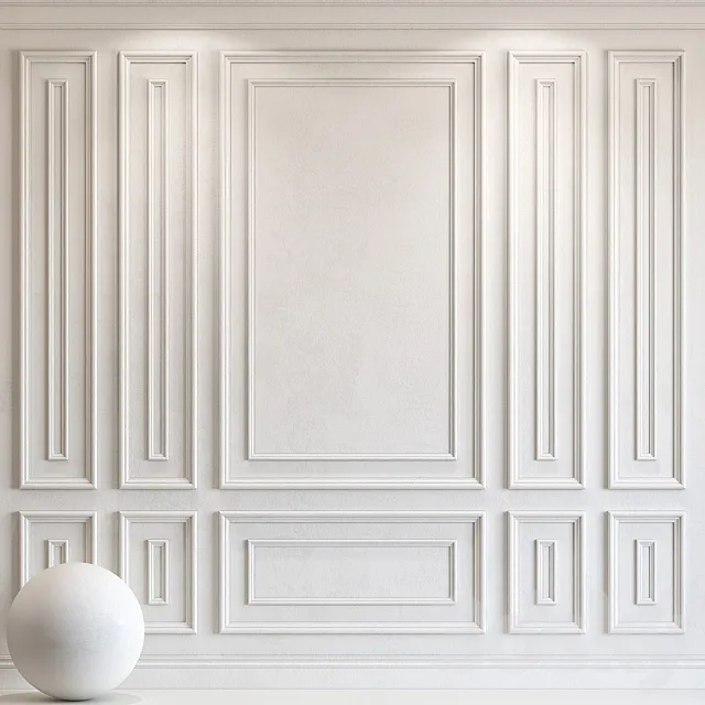 Decorative plaster with molding 24 3D Model