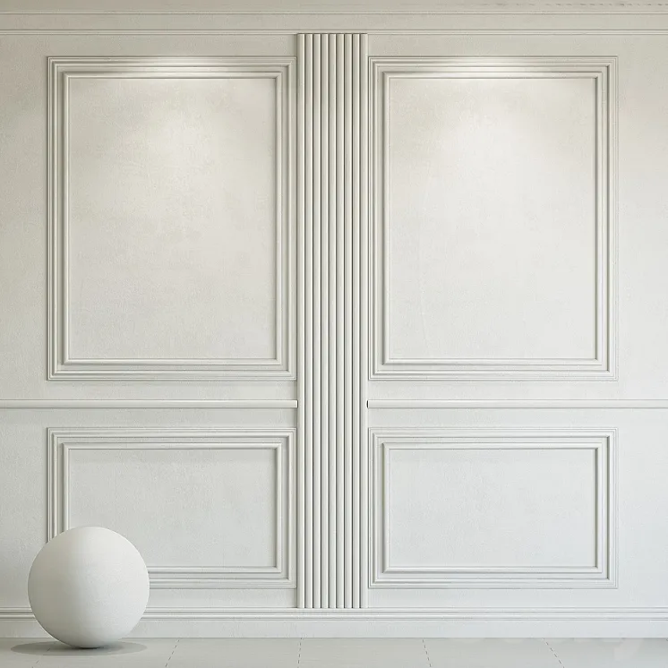 Decorative plaster with molding 275 3D Model Free