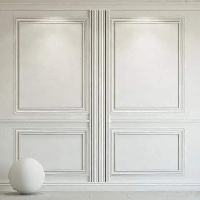 Decorative plaster with molding 275 3D Model