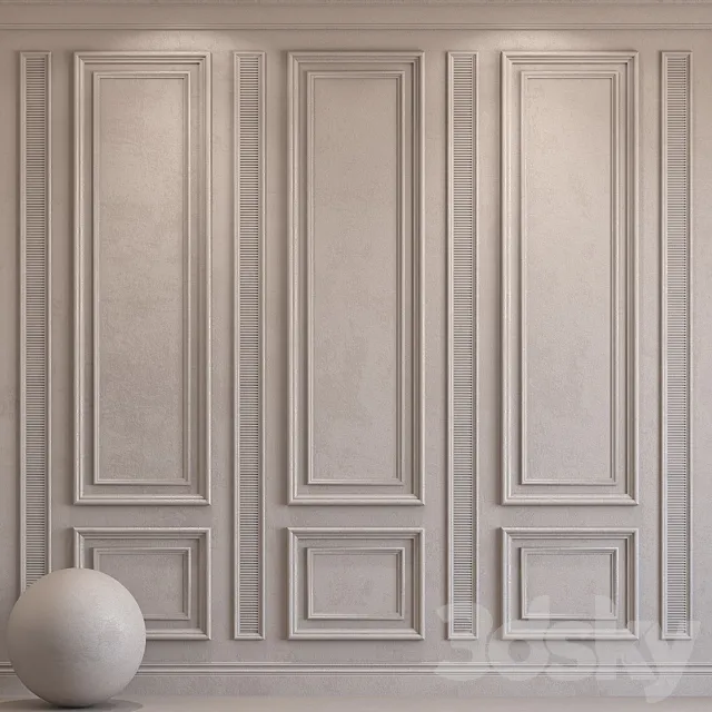 Decorative plaster with molding 28 3D Model