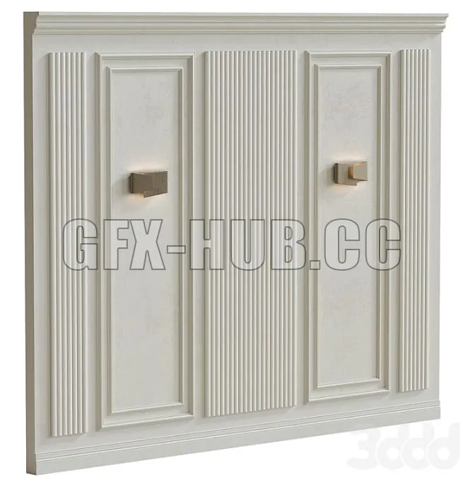 Decorative plaster with molding 30 3D Model
