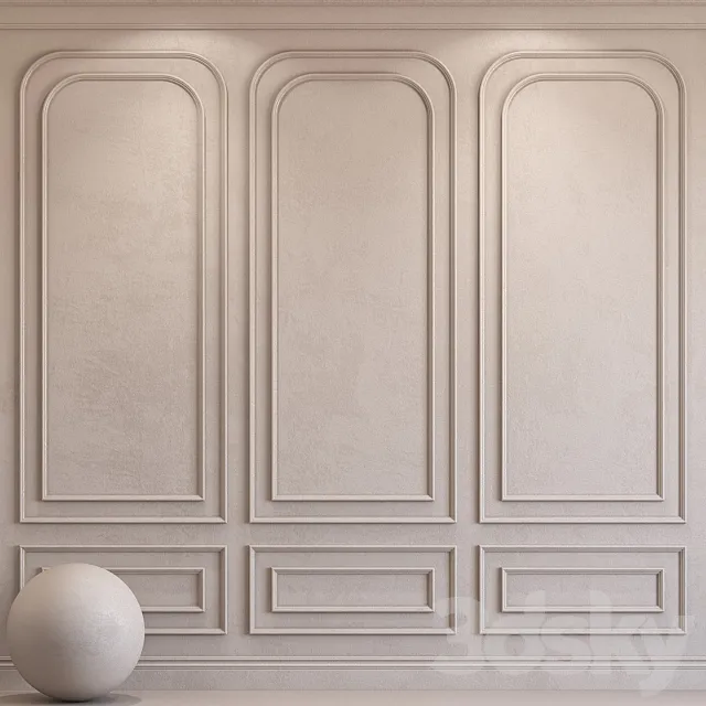 Decorative plaster with molding 33 3D Model