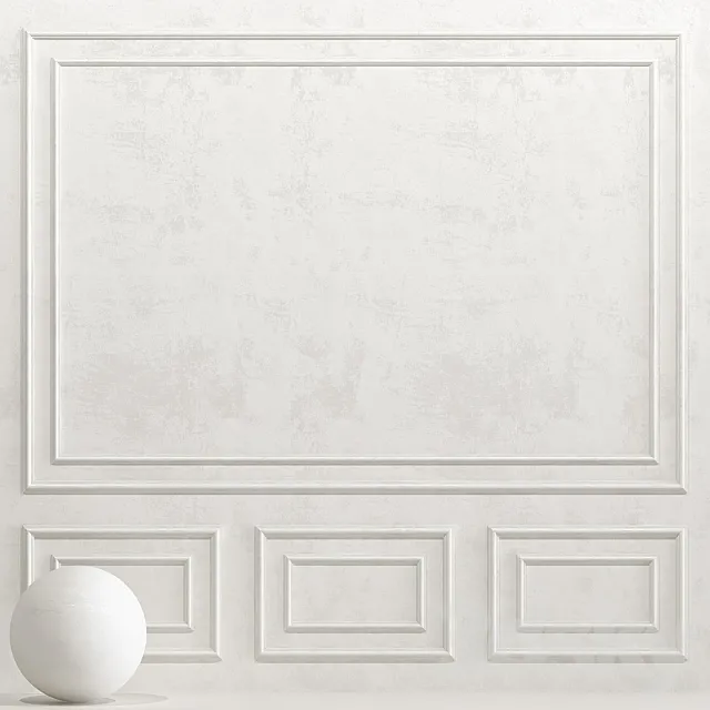 Decorative plaster with molding 4 3D Model