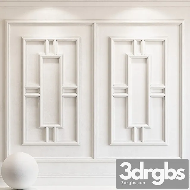 Decorative plaster with molding 47 3D Model Download