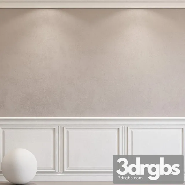 Decorative plaster with molding 58 3D Model Free