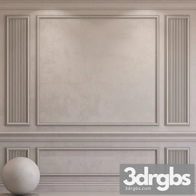 Decorative plaster with molding 62 3D Model Free