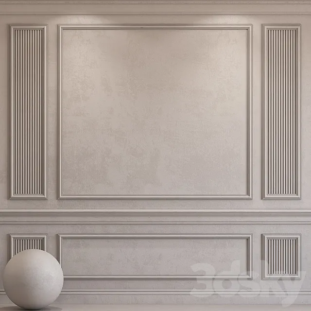 Decorative plaster with molding 62 3D Model