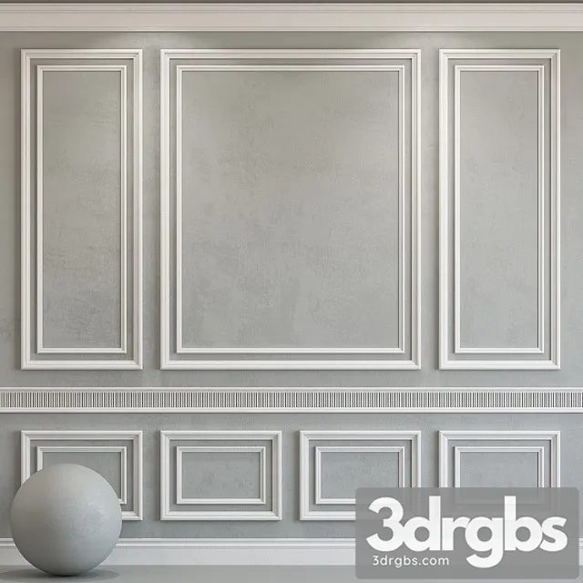Decorative plaster with molding 74 3D Model Download