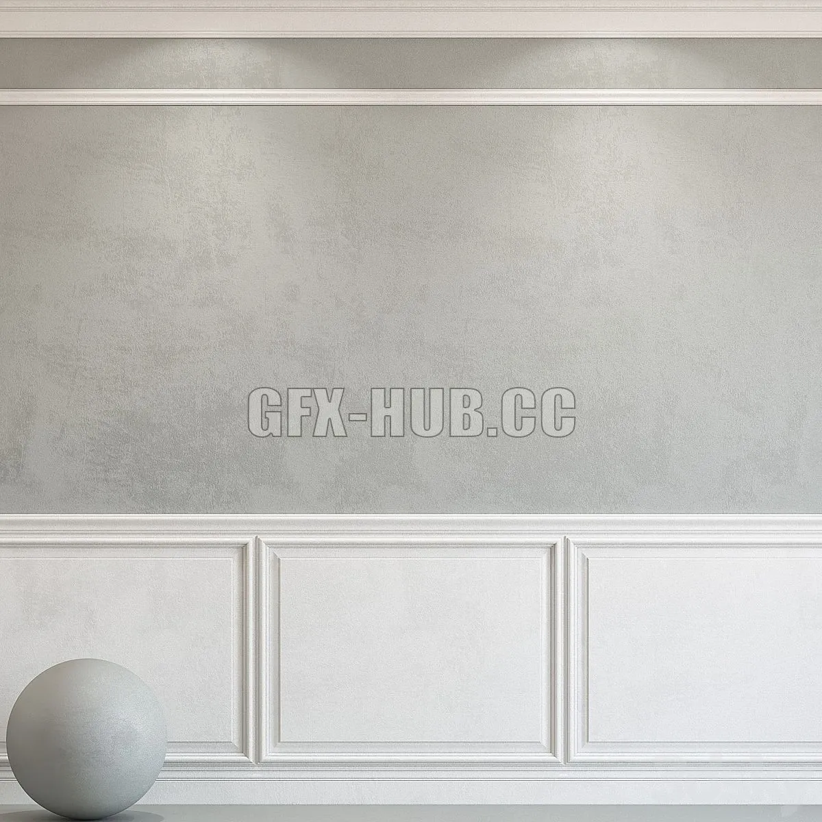 Decorative plaster with molding 76 3D Model