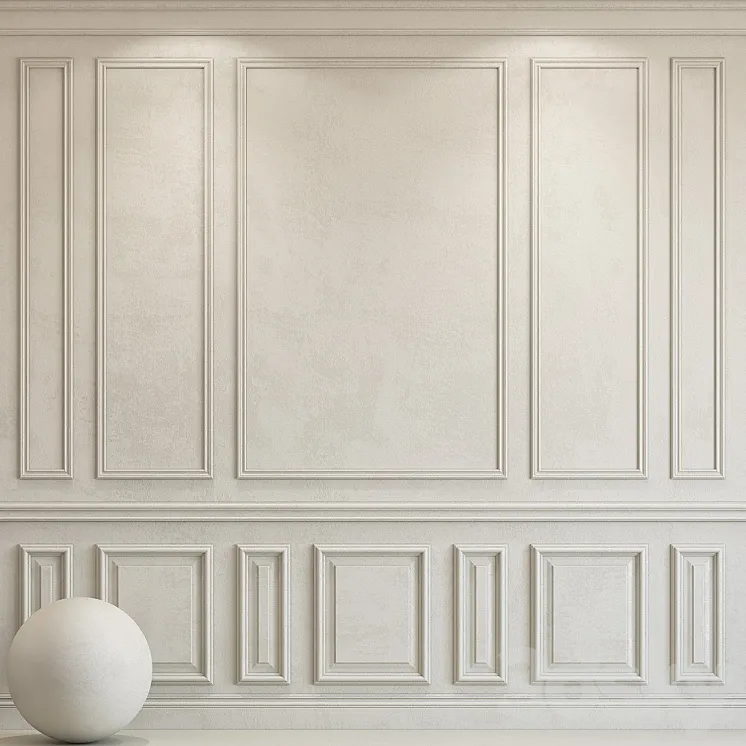 Decorative plaster with molding 80 3D Model Free