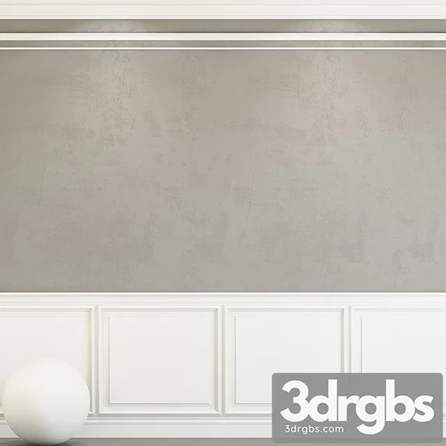 Decorative plaster with molding 91 3D Model Free