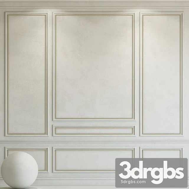 Decorative plaster with molding 96 3D Model Free