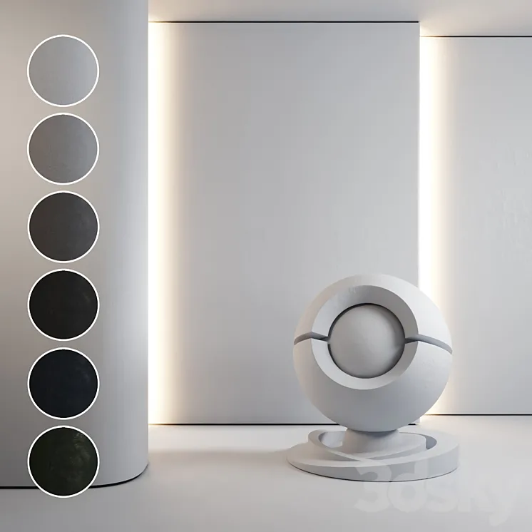 Decorative plaster_09 3D Model Free