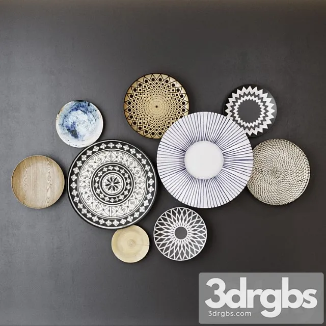 Decorative plates 3D Model Free