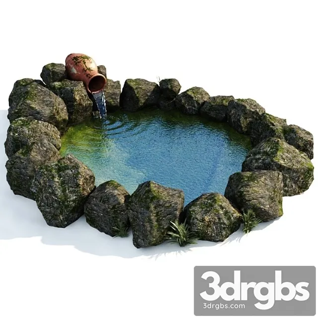 Decorative pond 2 3D Model Free