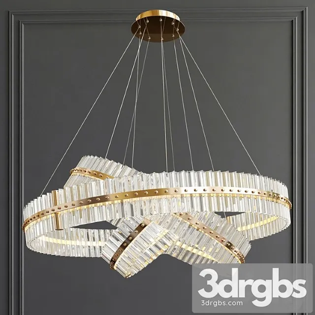 Decorative Ring Glass Chandelier 3D Model Free