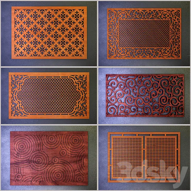 Decorative screens - a lattice (a collection of 2) Free Download