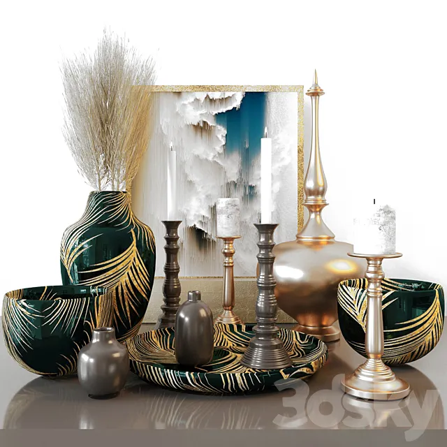 Decorative set 002 3D Model