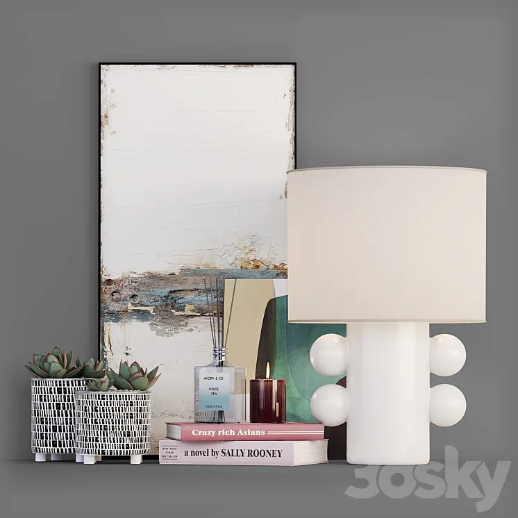 Decorative set 002 3D Model Free