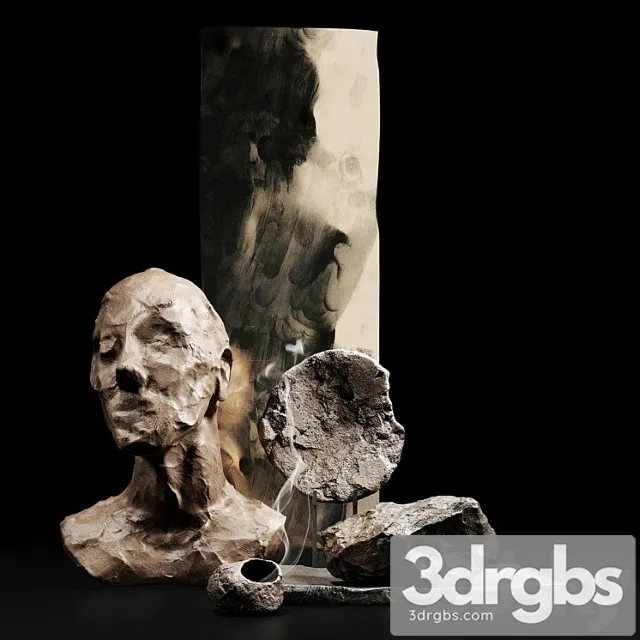 Decorative Set 003 1 3D Model Free