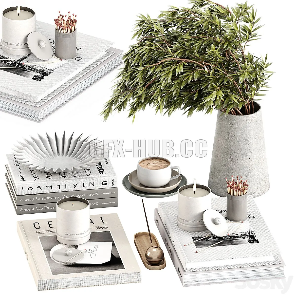 Decorative Set 003 3D Model