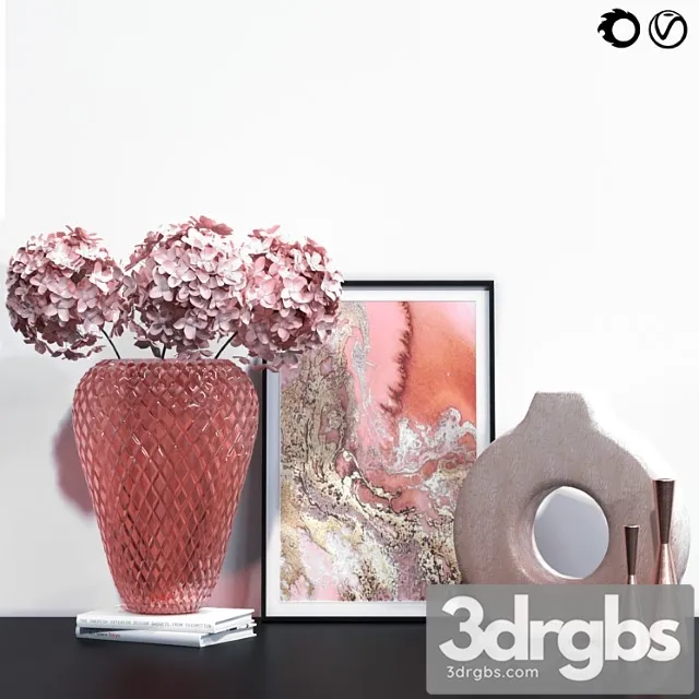 Decorative Set 004 3D Model Free