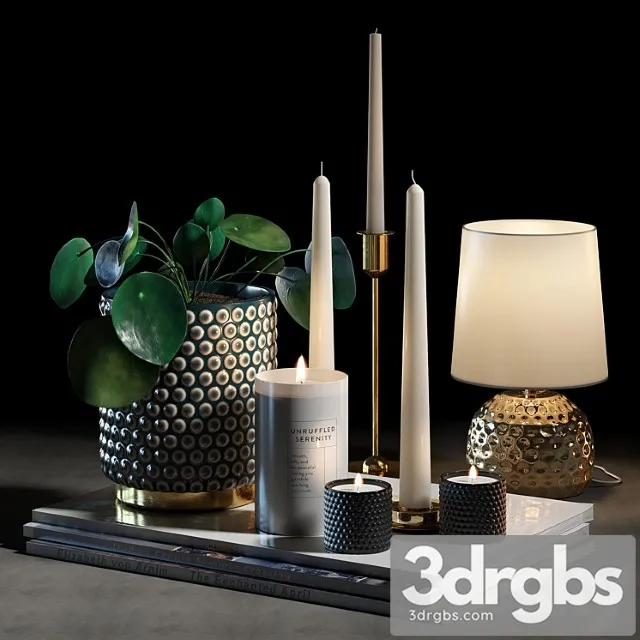 Decorative set 004 3D Model Free