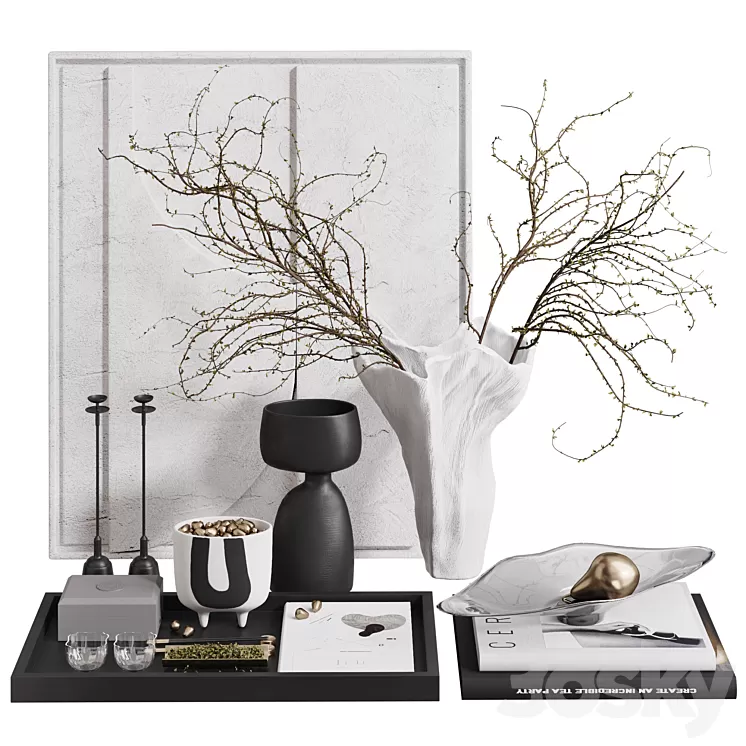 Decorative Set 004 by Corner Design 3D Model