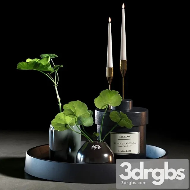 Decorative set 006 3D Model Free