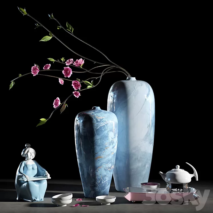 Decorative set 007 3D Model Free