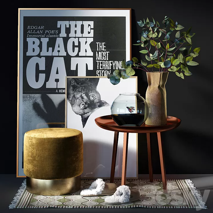 Decorative set 008 3D Model