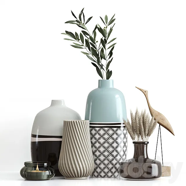 Decorative set 009 3D Model