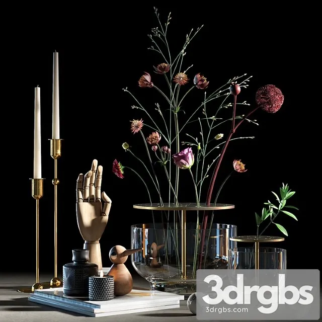 Decorative set 009 3D Model Free